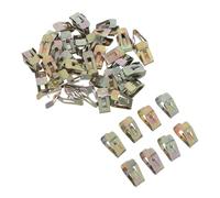 50 Pièces Clip de Retenue Tableau de Bord en Acier Type U | Fixation Sécurisée, Usage Intérieur Automobile, Compatible Fentes et Unités de Navigation
