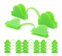50 Pièces Clip de Serrage à Double Tête en Plastique Vert Clair