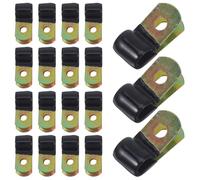 50 Pièces Clips de Câble en Acier Inoxydable Amorti | Noirs Résistants aux Environnements Difficiles, Acheminement Groupé des Cordons, Adaptés aux Câbles Solaires et Installations