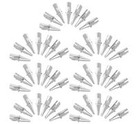 50 Pièces Clips de Décoration de Noël en Fer, Pinces Argentées | Mécanisme à Ressort, Dents Inférieures et Trou, pour Cartes Mémo et Cadres de Couronne