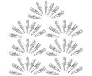 50 Pièces Clips de Décoration de Noël en Fer, Pinces Argentées | Mécanisme à Ressort, Dents Inférieures et Trou, pour Cartes Mémo et Cadres de Couronne