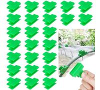 50 Pièces Clips pour Serre de Jardin, 11 mm Antidérapant Pinces de Serre, Vert Plastique Pinces à Effet de Serre, Couverture Filet Tunnel Cerceau Clip pour Support Plantes, Filet à Oiseaux