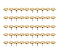50 Pièces Clous de Tapissier à Tête Ronde en Cuivre | Finition Rétro Simple, Connexion Fixe Solide, Capacité de Maintien Professionnelle, Lot Or