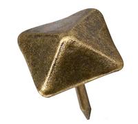 50 Pièces Clous Décoratifs, Clous Décoratifs en Fer Antique Clavos Tête de Pyramide, Clous de Meubles à Tête Carrée pour Boîtes en Bois de Bijoux, (Longueur latérale 14 mm *