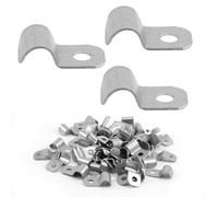 50 Pièces Collier de Serrage en U, Collier de Serrage Inox Clips Cable Monotrou de Fixation, Fixation Grillage Rigide Sur Mur Durite de Fixation Ø 6-7 mm pour la Installation Câble, Fils et Tuyaux