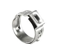 50 pièces colliers de serrage à une oreille en acier inoxydable 304 colliers de serrage à une oreille en continu 5.3-42mm colliers de serrage anneaux types d'étanchéité de tuyau(14.6-17.8mm)