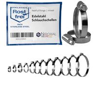 50 pièces colliers de serrage en acier inoxydable avec entraînement par vis sans fin W4 V2A plage de serrage Ø 60-80mm = 6-8cm largeur de la bande 12-mm serre-joints DIN-3017