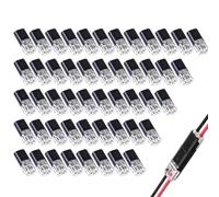 50 Pièces Connecteur Electrique Etanche Rapide, Connecteur Épissure Rapide De Fil De 2 Broches Connecteurs De Voiture 2 Fils Connecteurs De Fil Basse Tension Pour Câble 18-22 AWG Appareils Électriques