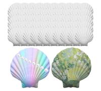 50 Pièces Coquilles Saint Jacques, Coquillages Naturels, Grands Coquillages Décoratifs, 6-8 CM Blanc Décorations De Coquille, Pétoncle Décoration De Pour Mariage De Plage Et Océan Crafts La Décoration