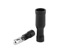 50 Pièces Cosse Câble Électrique, Mâle et Femelle Connecteurs Bullet Kit, Isolées Cosse Electrique Cylindriques, Connecteurs électriques à Sertir, Connecteurs de Bornes à Fil Droit (Black)