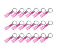 50 Pièces Cosse Sertir Thermorétractable Rouge en Cuivre PVC | Doublure Adhésive Activée par Chaleur, Isolation Double Paroi, pour Boulons et Câbles Électriques