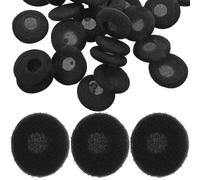 50 Pièces Coussinets D'écouteurs de Rechange Noirs 15mm en Éponge | Protection de Remplacement, Installation Facile, Surface Résistante à L'usure, Format Compact pour Écouteurs