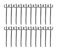 50 Pièces Crochet pour Panneau Perforé, Fer, 8 Pouces, 1 Pouce | Support Droit 4mm, Surface Lisse sans Bavure, pour Rayonnage Magasin et Maison, Rangement Stable
