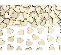 50 Confettis en bois curs naturels 2 x 2 cm