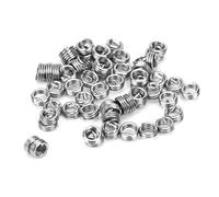 50 pièces d’inserts filetés pour fil M1,6 x 0,35, manchon de réparation fileté en acier inoxydable pour métaux, kit de réparation de filetage métrique avec écrou réducteur pour (1D)