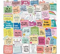 50 pièces d'autocollants de motivation d'affirmation de soi, paquets d'autocollants de citations inspirés pour les étudiants adultes adolescents