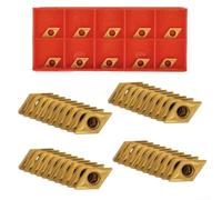 50 pièces DCMT070204 Insert YBC251 en carbure pour tour de tournage de barre d'alésage avec forme parallélogramme et bord de rayon de 0,4 pour un retrait précis du matériau