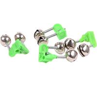 50 pièces de Clamp à clochettes jumelles pour canne pêche Alarme mordure Anneau d engin Design pratique avec clip en plastique Facile clipser sur la Sonne quand un poisson mord Idéal les pêcheurs et a