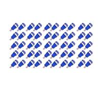 50 pièces de fiches bananes 4 mm, accessoires de test électrique à décharge de courant élevé, connecteur banane en cuivre rouge plaqué or avec filetage M12 pour équipements de (Bleue)