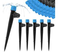 50 pièces de goutteurs d'irrigation goutte à goutte de 6,35 mm avec verrou, émetteurs d'irrigation goutte à goutte Kalolary pour tube de 10,16 mm, système de pulvérisation micro goutte à goutte