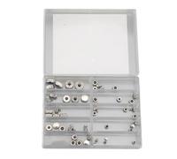 50 pièces de jeu de couronnes de montre de rechange, couronnes de montre en métal de tailles mixtes, haute dureté et longue durée de vie pour la réparation et la personnalisation d (Argent)