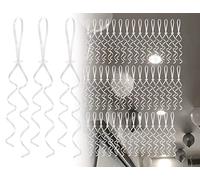 50 Pièces de Ruban Adhésif Blanc pour Ballons de Baudruche avec Clip de Fermeture - Hélium avec Ficelle pour Attacher les Ballons