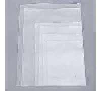 50 Pièces De Sacs À Fermeture Éclair Auto-Scellants, Sacs De Rangement Givrés M