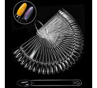 50 Pièces De Styles D'éventails 'échantillons 'ongles Clairs Bâtons Accessoires 'art ' Pour L'affichage De Vernis À Gel Et Comparaison Facile Des Couleurs Affichage Couleurs