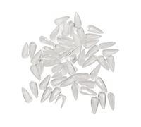 50 Pièces de Vernis à Ongles en Verre Transparent, Conseils D'affichage de Carte de Couleur, Accessoires D'outils de Manucure DIY, Forme D'amande Pointue, Pratique de Conception