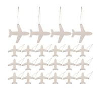 50 Pièces Décor Avion en Bois Inachevé, Forme Suspendue Rustique | Bois à Grain Visible, Finition Brute, pour Enseignants, Passionnés D’aviation, Bureaux et Classe
