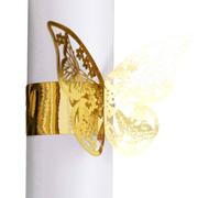 50 pièces découpées au laser 3D papillons ronds de serviette en papier, papier jetable de mariage bande de serviette pour la maison cuisine repas douche nuptiale partie
