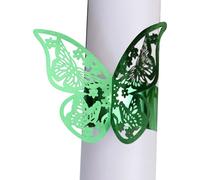 50 pièces découpées au laser 3D papillons ronds de serviette en papier, papier jetable de mariage bande de serviette pour la maison cuisine repas douche nuptiale partie