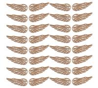 50 Pièces Découpes de Bois Vierges Ailes D’ange, Décor Rustique | Bois à Finition Brute, Texture Authentique et Surface Lisse, pour Scrapbooking, Cartes et Bijoux