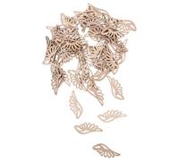 50 Pièces Découpes en Bois Ailes D’ange Rustiques | Bois Brut, Finition Kaki, Texture Authentique, Décoration Légère pour Cartes, Boîtes Présents et Fêtes