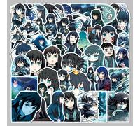 50 Pièces Démon Slayer Anime Graffiti Autocollants Album À Faire Soi-Même Ordinateur Portable Vélo Téléphone Mignon Tokitou Muichirou Dessin Animé Décalcomanies Enfants Jouet.50Pcs.