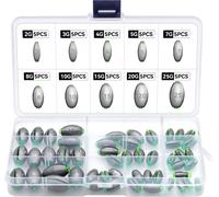 50 Pieces Detachable Split Shot Fishing Lead With Storage Box For Outdoor Fishing (2g/3g/4g/5g/7g/8g/10g/15g/20g/25g/7g/10g/15g/20g/25g/25g/25g/25g/25g/25g 8 Oz)