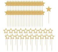 50 Pièces D'Inserts Étoiles À Cinq Branches, 20 Pièces D'Inserts Étoiles Creuses, Décorations De Gâteaux Étoiles, Inserts Étoiles Scintillantes, Inserts De Gâteaux De Décoration De Fête