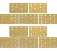 50 Pièces Disques Abrasifs Jaunes 133x80mm 14 Trous Papier De Verre Rectangulaire À Crochet Et Boucle Grains Assortis P60 P80 P120 P180 P240 Pour Ponceuse Orbitale Et Ponceuse Manuelle