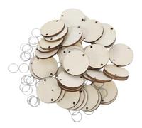 50 Pièces Disques Bois Calendrier Anniversaire, Décor | Anneaux en Fer et Petits Anneaux, Usage Enseignant ou Créatif, pour Boîtes Présents et Plaque Familiale