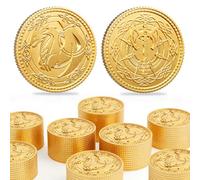 50 pièces DND Fantasy Metal Gold Coins & Leather Pouch-Dragon·Yue for Dungeons & Dragons Novelty Tabletop RPG Board Games Tokens Treasure Coins for Party Tablelap Games Accessories Addons Medieval