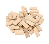 50 Pièces Domino Tenon 10x50mm Tenons en Bois Plat Cheville en Bois de Hêtre Massif Bloc D'insertion de Menon pour le Travail du Bois Meuble D'épissage Fabrication de Cadres