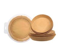 50 pièces doublures de friteuse à air papier rond jetable antiadhésif résistant à la chaleur doublures de rôtissoire en papier parchemin de 8 pouces pour friteuses à air, ondes, (100 pièces)