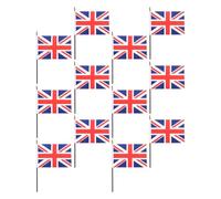 50 Pièces Drapeaux à Tenir à Main du Royaume-uni en Polyester | Réutilisable, Léger et Résistant à L’usure, pour Club Sportif et Parade, Nettoyage Facile