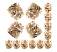 50 Pièces Écrous à Sertir en Cuivre pour Imprimantes 3d, M4, Lot | Insert Taraudé Thermofixé, Filet Intérieur, Fixation Stylée, Résistance à Rouille, Or