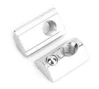 50 pièces Écrous en T écrou Coulissant Norme européenne écrous à Fente en T Ensemble écrous à Ressort Attaches pour profils en Aluminium(M6)