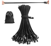 50 Pieces Elastic Bungee Straps With Hooks 25 Cm Elastic Bungee Cord For Tarpaulins,Camping Tents,Awnings And Outdoor Storage