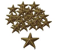 50 Pièces en Forme D'Étoile Boutons avec Pics - Presséà la Main 5mm Tête Clou Rivets - Compatible pour Cuir Artisanat, Décoration Vêtements, Vestes, Ceintures, Chaussures, et Sacs - Bronze, 10mm