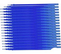 50 pièces Encre bleue Recharges pour stylos à encre gel effaçables Pointe fine 0,5mm Recharges pour stylos à encre gel effaçables Bureau École Écriture Fournitures de papeterie