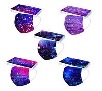 50 Pièces Enfant Masque Tissu Non-tissé 3 Plis Protection Faciale Jetable Antipoussière Doux Respirant Haute Qualité Plein Air Hommes Et Femmes Mignonne Impression Bandeaux (A-2)