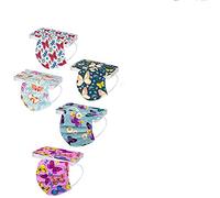 50 Pièces Enfant Masque Tissu Non-tissé 3 Plis Protection Faciale Jetable Antipoussière Doux Respirant Haute Qualité Plein Air Hommes Et Femmes Mignonne Impression Bandeaux (C-6)